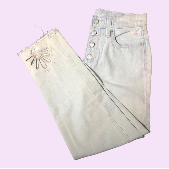 Old Navy girl jeans boyfriend style cut out hem - Picture 1 of 15